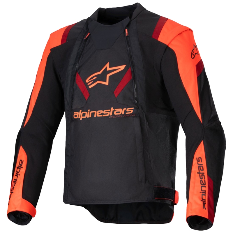 Jacheta moto Alpinestars T-Stunt Air negru-rosu fluo-rosu