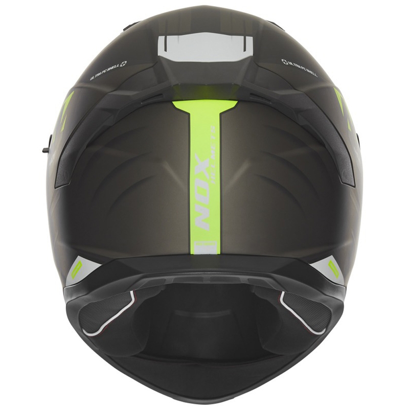 Cască integrală pentru motocicletă NOX N401 Crower negru mat-galben fluo
