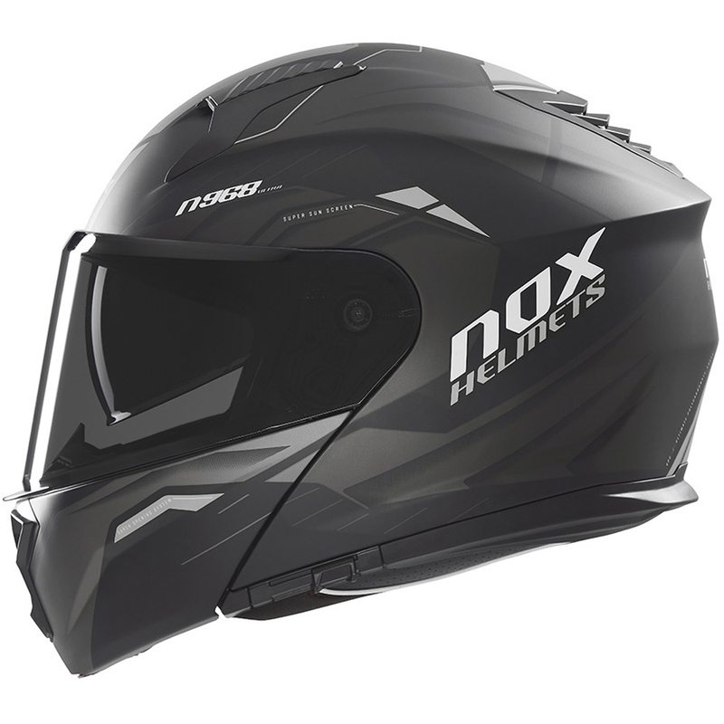 Casca de motocicleta NOX N968 Ultra Flip-Up Negru Mat-Titan