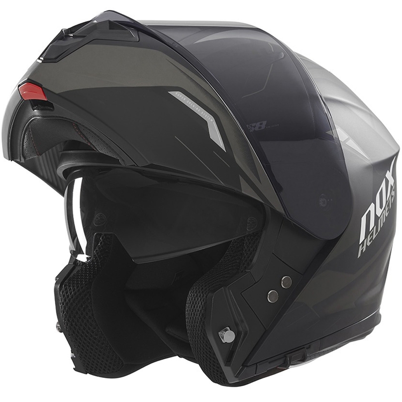 Casca de motocicleta NOX N968 Ultra Flip-Up Negru Mat-Titan