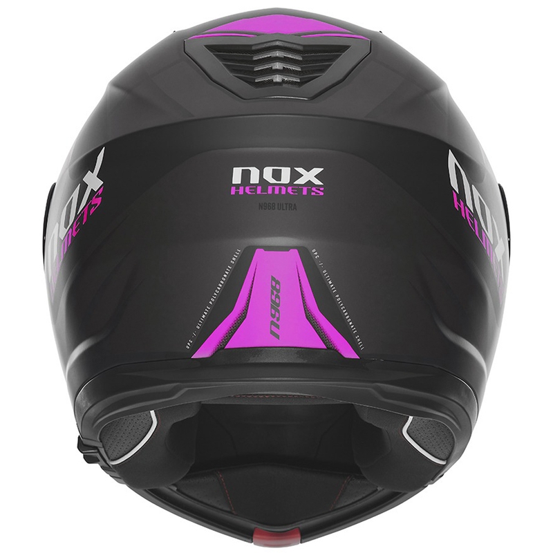 Cască de motocicletă rabatabilă NOX N968 Ultra negru-roz mat