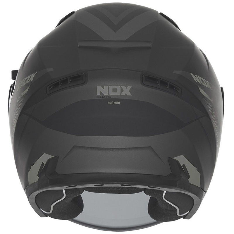Cască de motocicletă deschisă NOX N130 Myst negru-argintiu mat