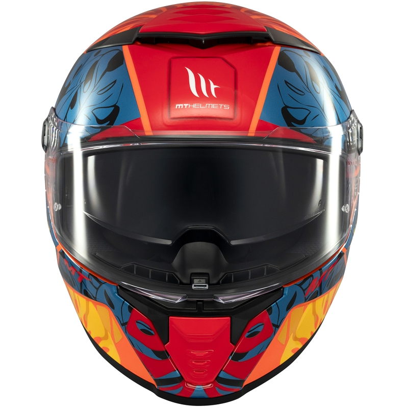 Casca integrala pentru motocicleta MT Thunder 4 SV Rainforest albastru-portocaliu