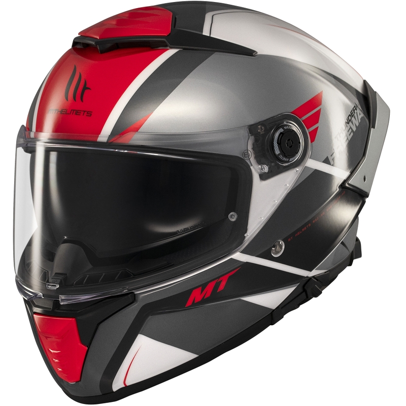 Cască integrală pentru motocicletă MT Thunder 4 SV Freeway negru-gri-roșu