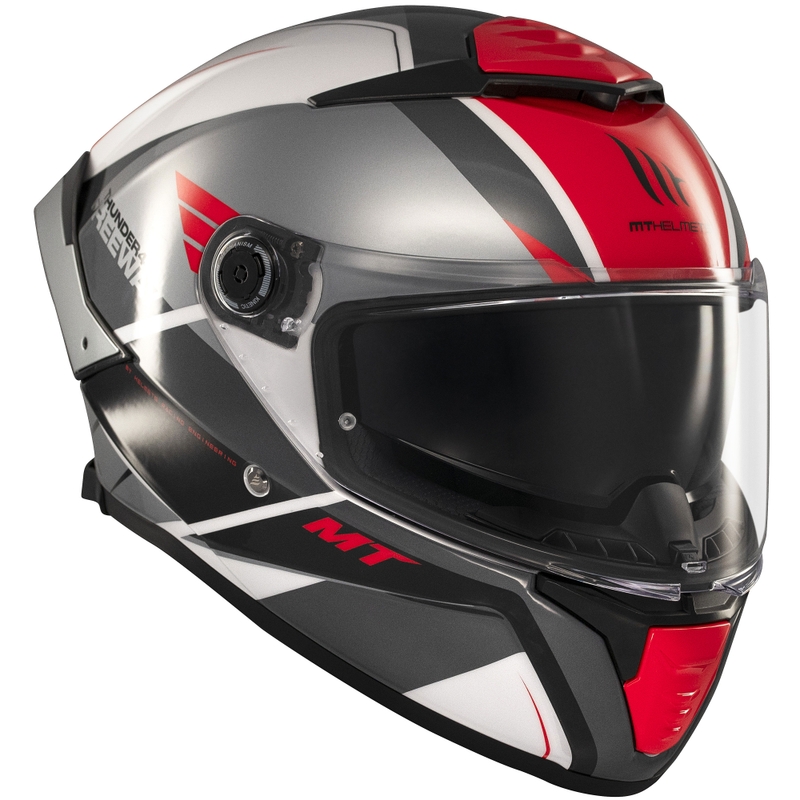 Cască integrală pentru motocicletă MT Thunder 4 SV Freeway negru-gri-roșu