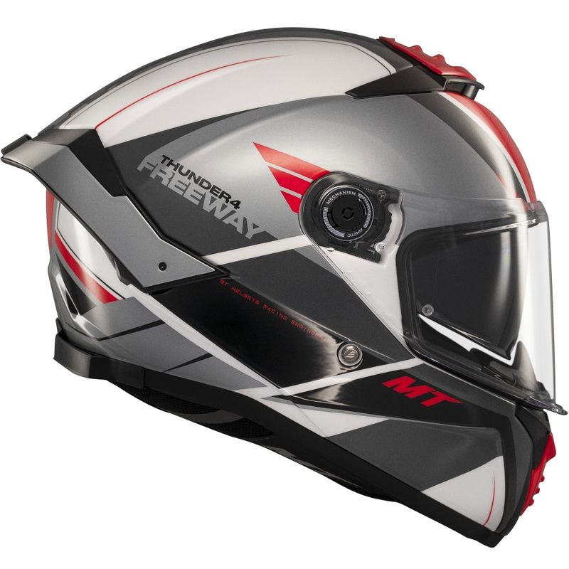 Cască integrală pentru motocicletă MT Thunder 4 SV Freeway negru-gri-roșu