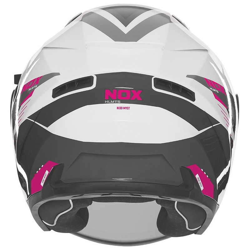Casca de motociclete deschisa NOX N130 Myst alb-negru-roz
