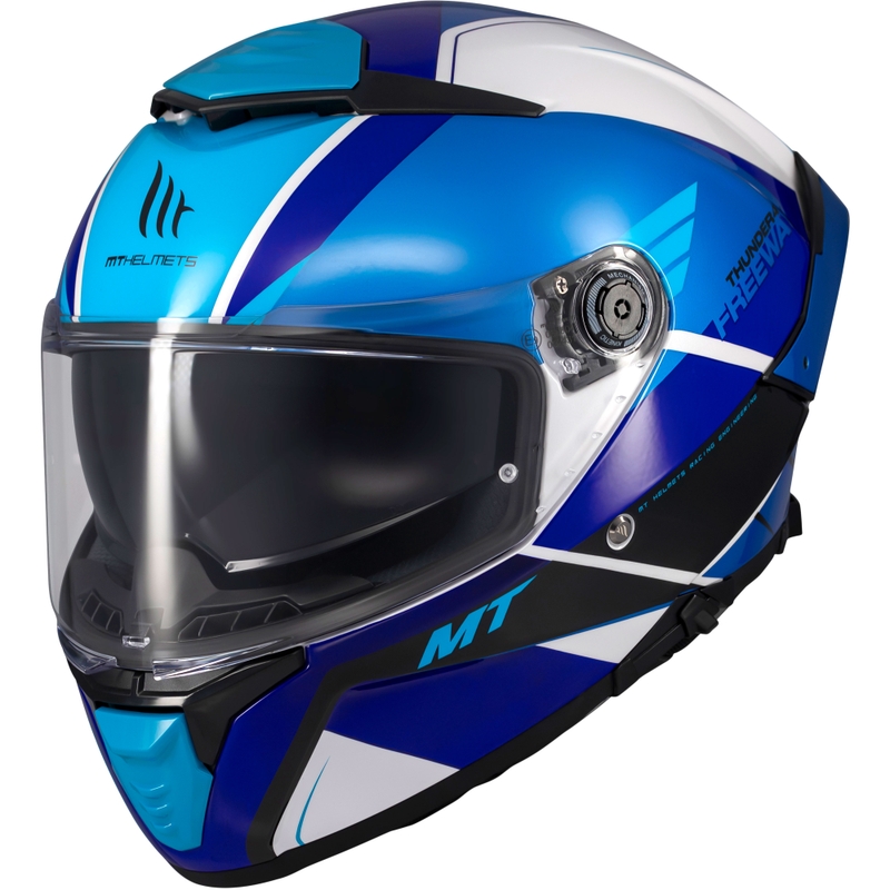Casca integrala pentru motocicleta MT Thunder 4 SV Freeway albastru-gri-negru