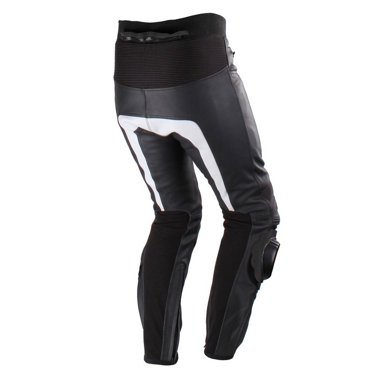 Pantaloni de motocicletă Tschul M-60 alb-negru - II. calitate