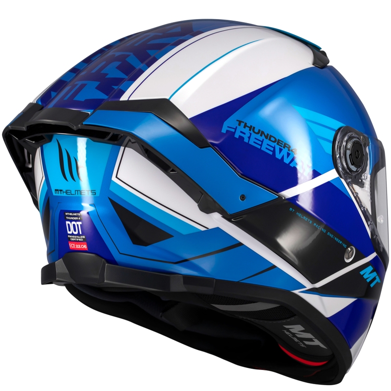 Casca integrala pentru motocicleta MT Thunder 4 SV Freeway albastru-gri-negru