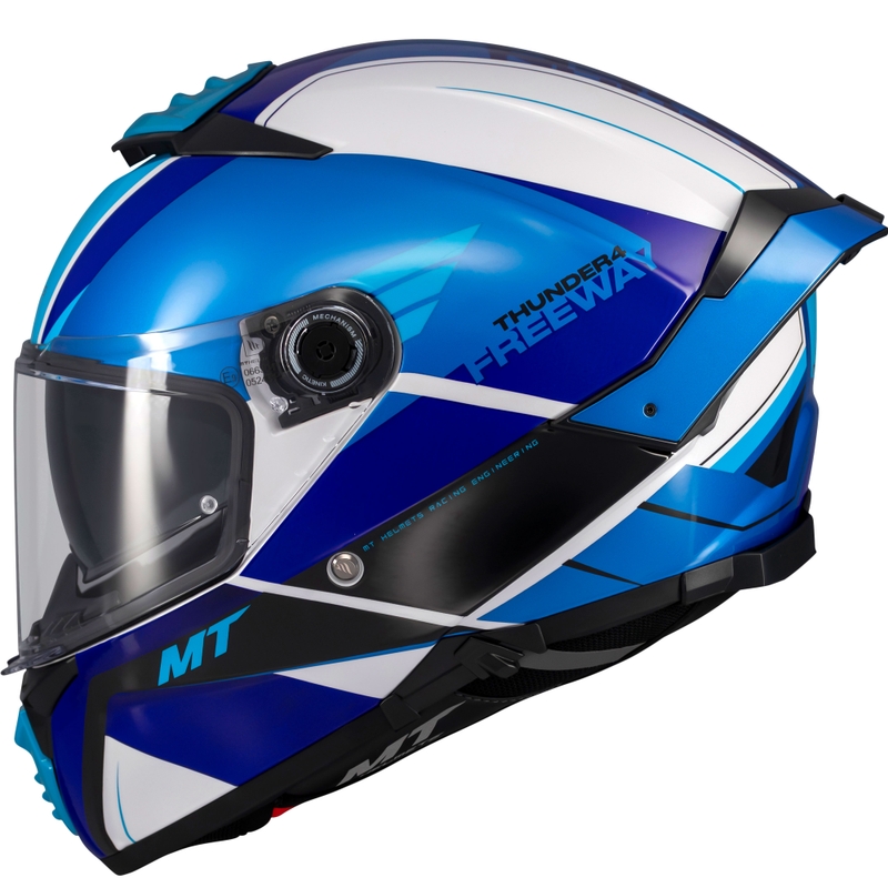 Casca integrala pentru motocicleta MT Thunder 4 SV Freeway albastru-gri-negru