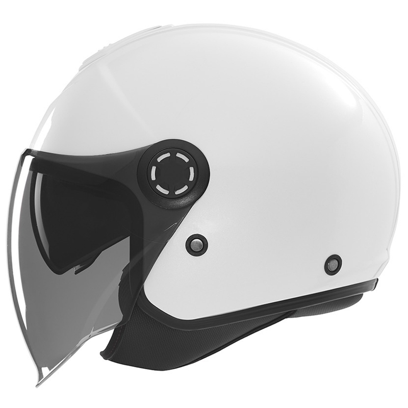 Casca de motociclete deschisa NOX N182 alba