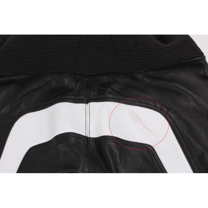 Pantaloni de motocicletă Tschul M-60 alb-negru - II. calitate