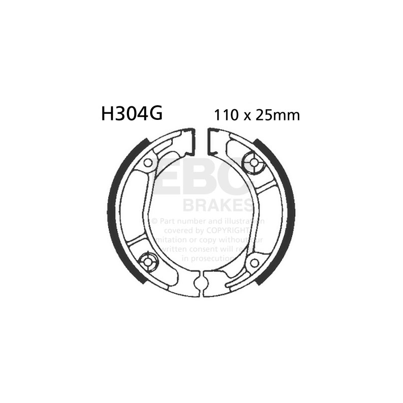 Brake shoe set EBC canelati inclusiv arcurile