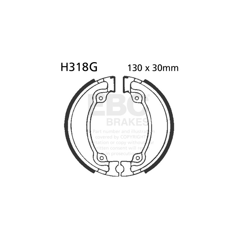 Brake shoe set EBC canelati inclusiv arcurile
