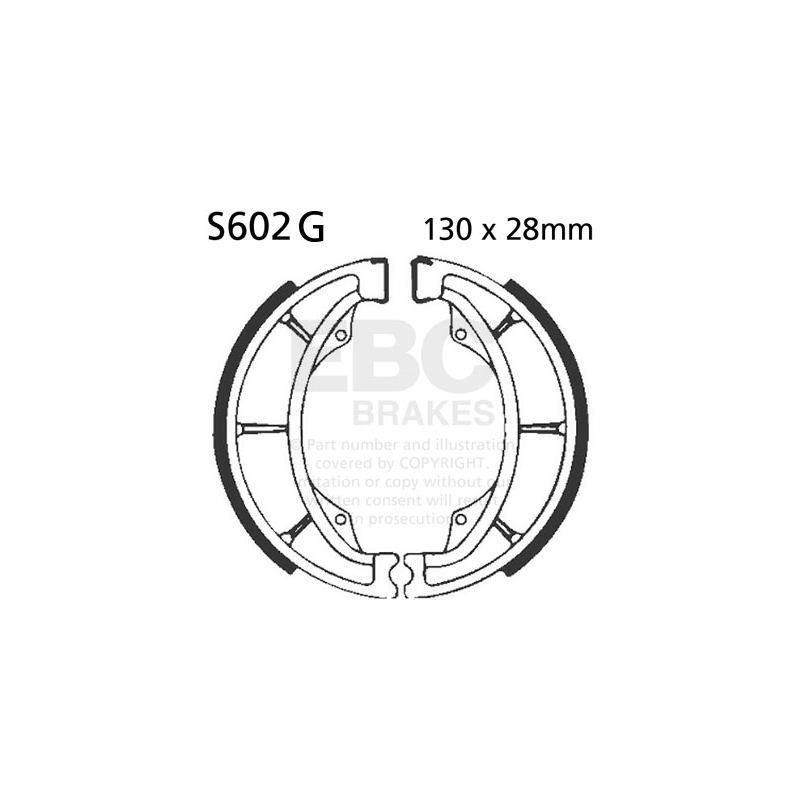 Brake shoe set EBC canelati inclusiv arcurile