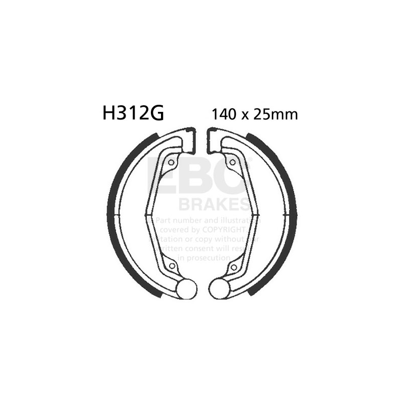 Brake shoe set EBC canelati inclusiv arcurile