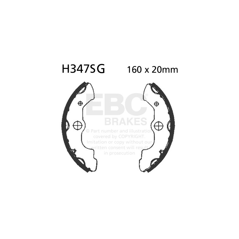 Brake shoe set EBC canelati inclusiv arcurile