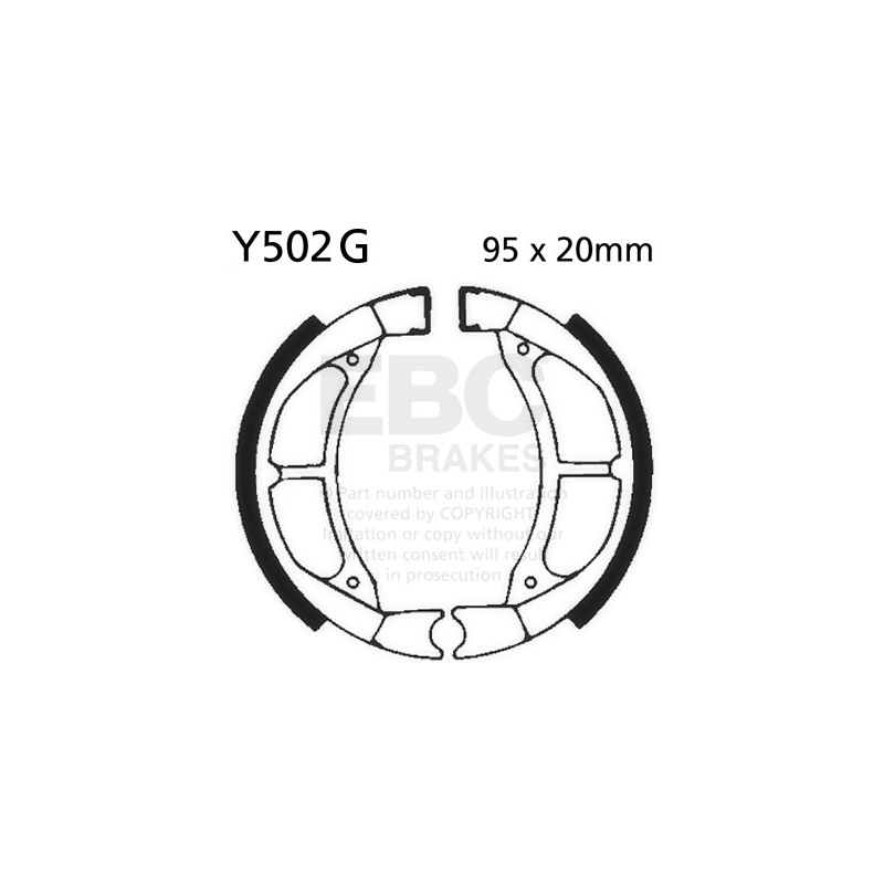 Brake shoe set EBC canelati inclusiv arcurile