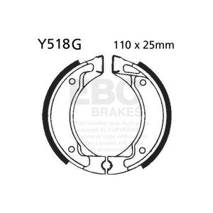 Brake shoe set EBC Y518G canelati inclusiv arcurile