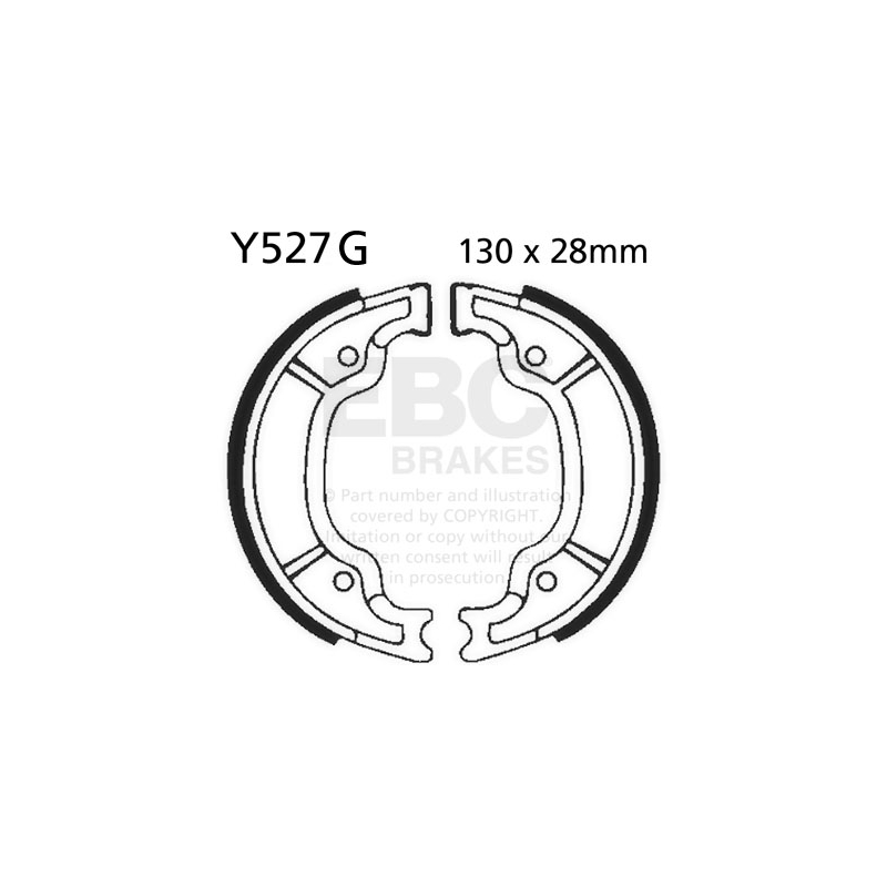 Brake shoe set EBC canelati inclusiv arcurile