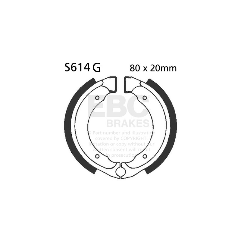 Brake shoe set EBC canelati inclusiv arcurile