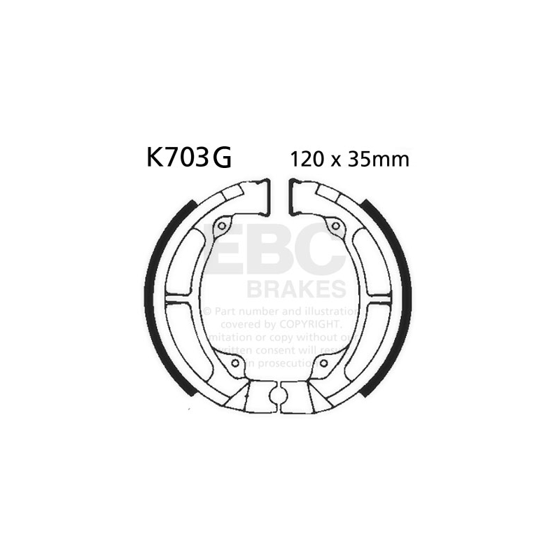 Brake shoe set EBC canelati inclusiv arcurile
