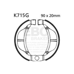 Brake shoe set EBC K715G canelati inclusiv arcurile