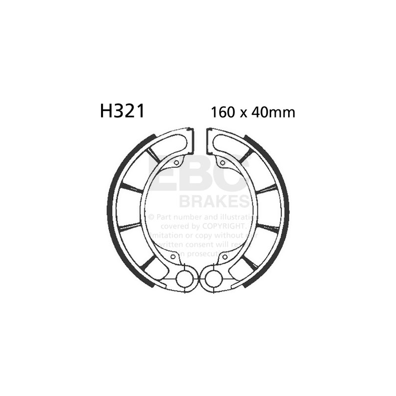 Brake shoe set EBC inclusiv arcurile
