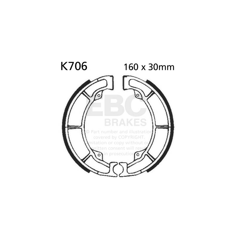 Brake shoe set EBC inclusiv arcurile