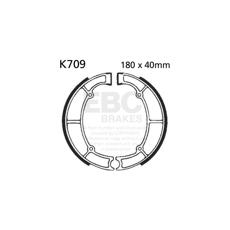 Brake shoe set EBC inclusiv arcurile