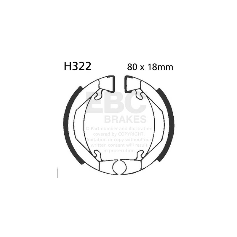 Brake shoe set EBC inclusiv arcurile