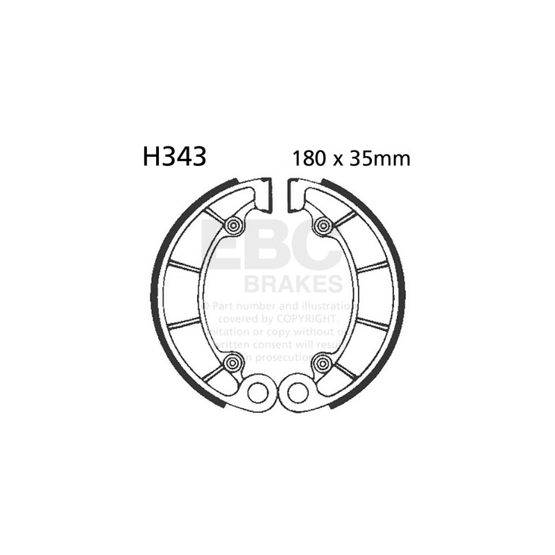 Brake shoe set EBC inclusiv arcurile lichidare