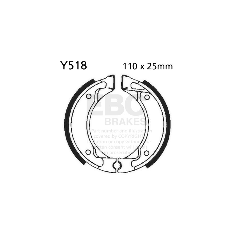 Brake shoe set EBC inclusiv arcurile