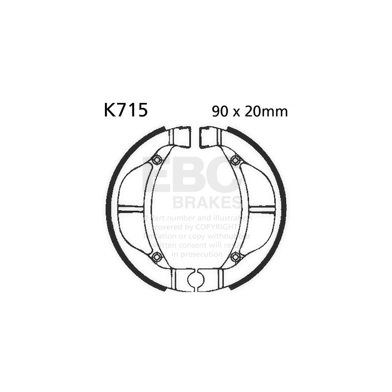 Brake shoe set EBC inclusiv arcurile