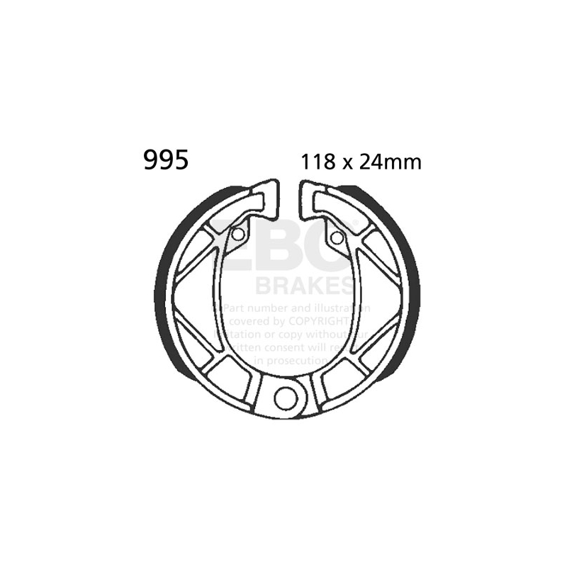 Brake shoe set EBC inclusiv arcurile