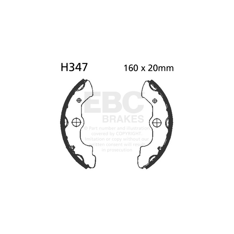 Brake shoe set EBC inclusiv arcurile lichidare