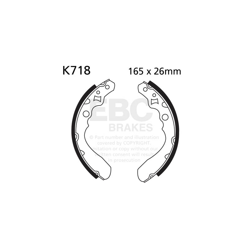 Brake shoe set EBC inclusiv arcurile