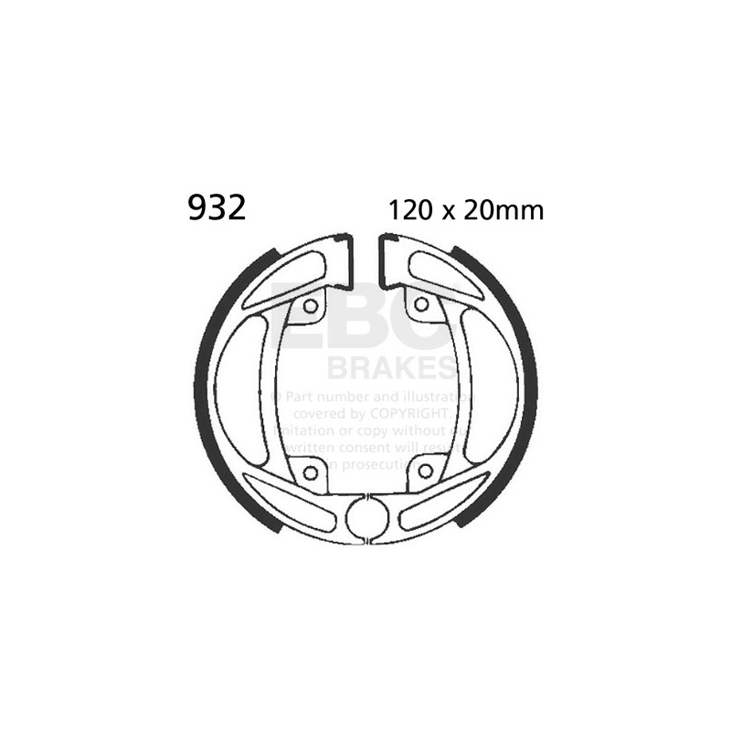 Brake shoe set EBC nu contin arcurile