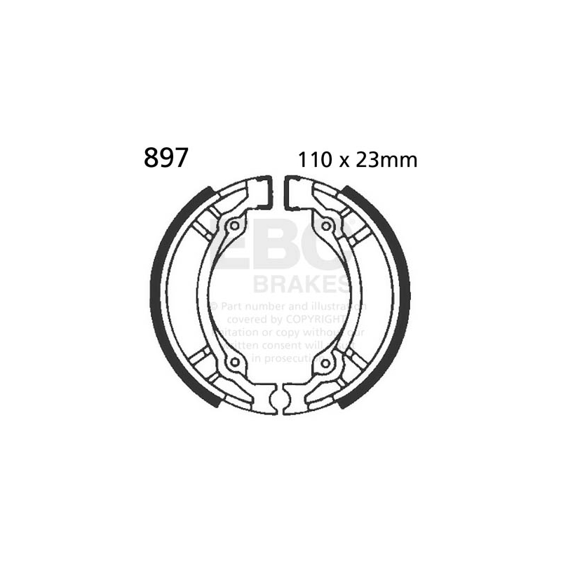 Brake shoe set EBC nu contin arcurile