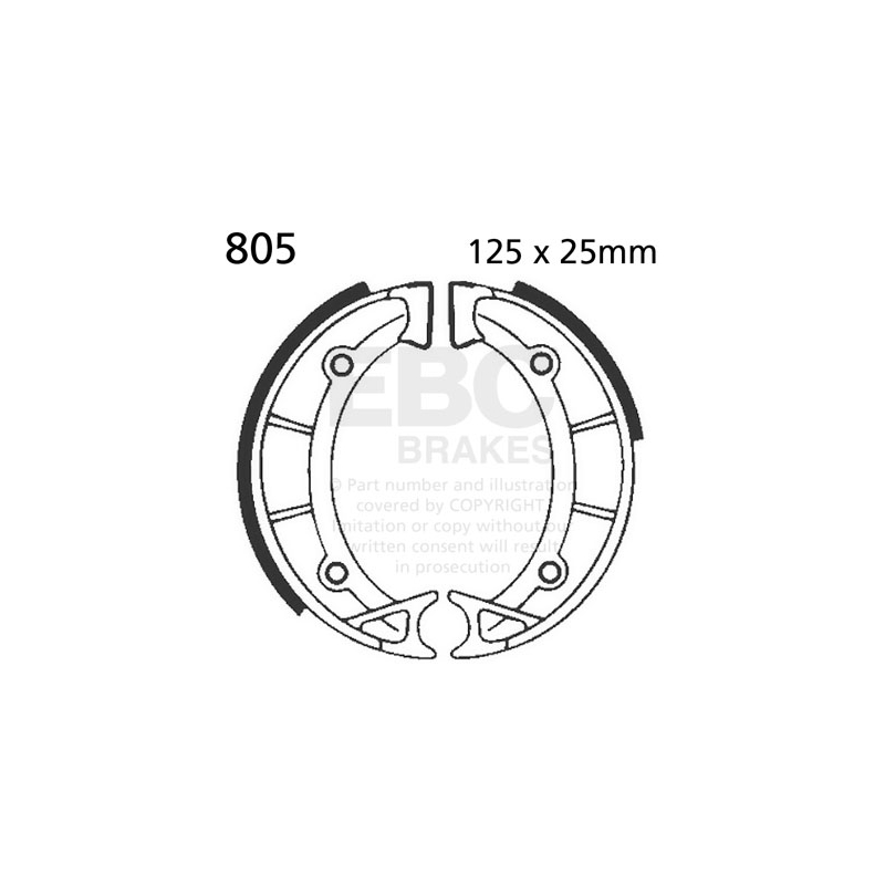 Brake shoe set EBC nu contin arcurile