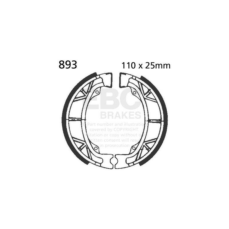 Brake shoe set EBC nu contin arcurile