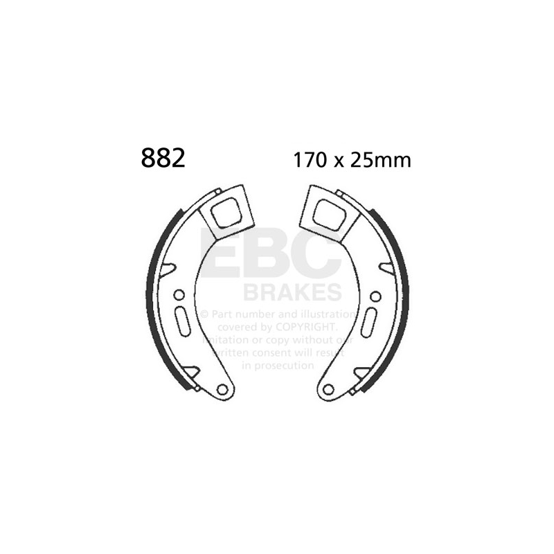 Brake shoe set EBC nu contin arcurile
