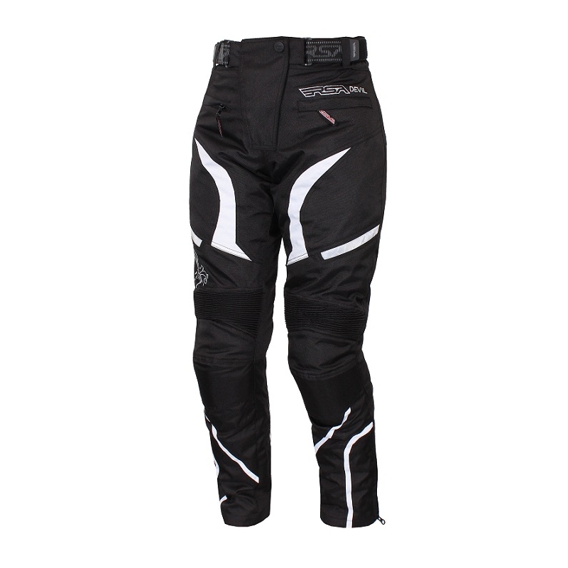 RSA Devil Pantaloni Moto alb pentru femei RSA Devil