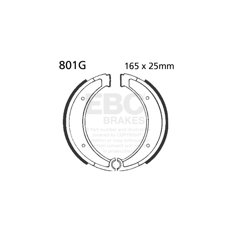 Brake shoe set EBC canelati