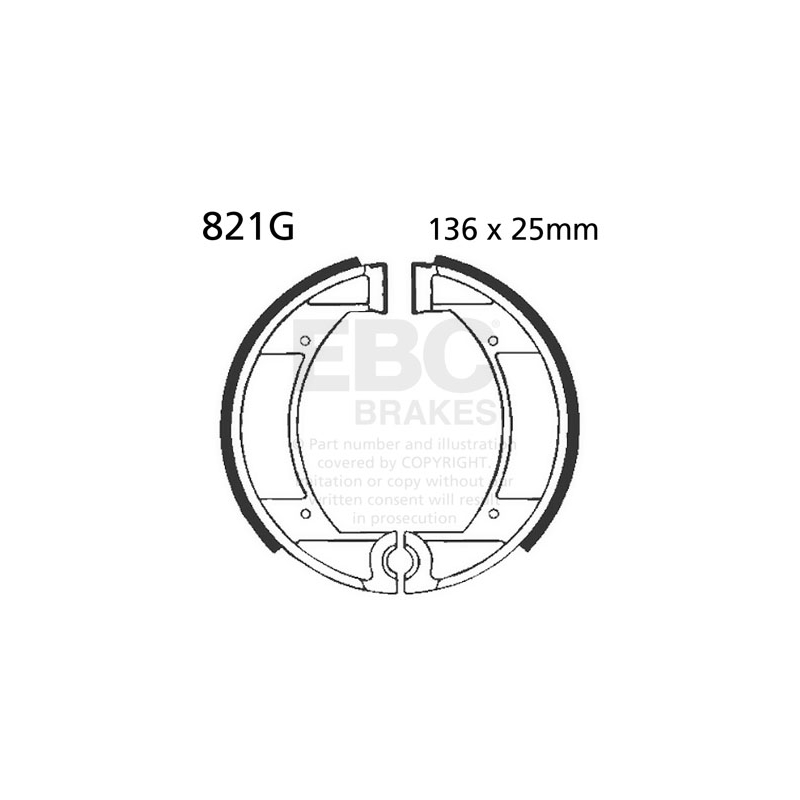Brake shoe set EBC canelati