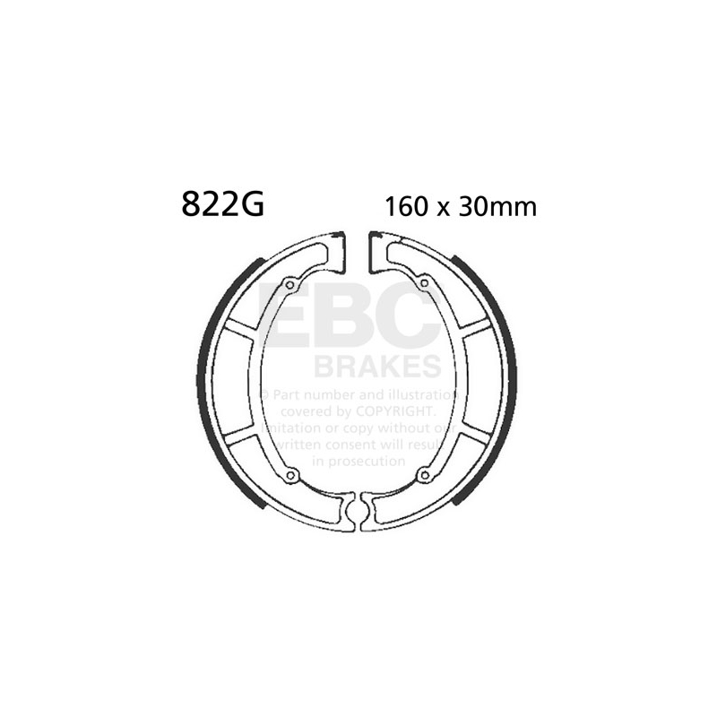 Brake shoe set EBC canelati