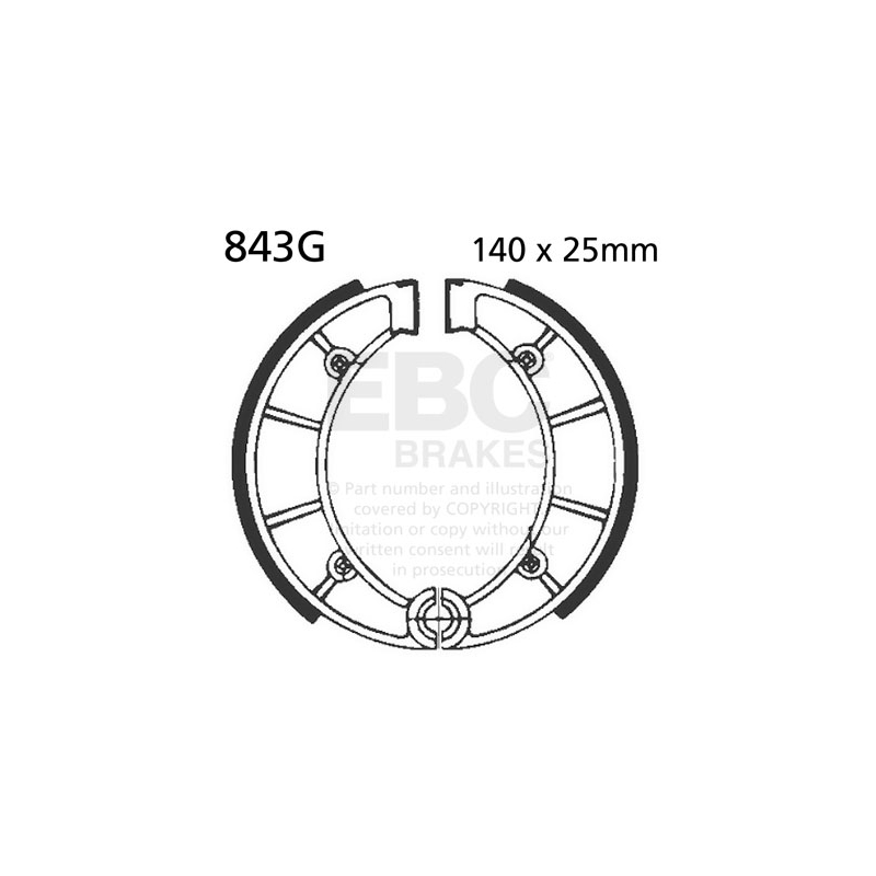 Brake shoe set EBC canelati