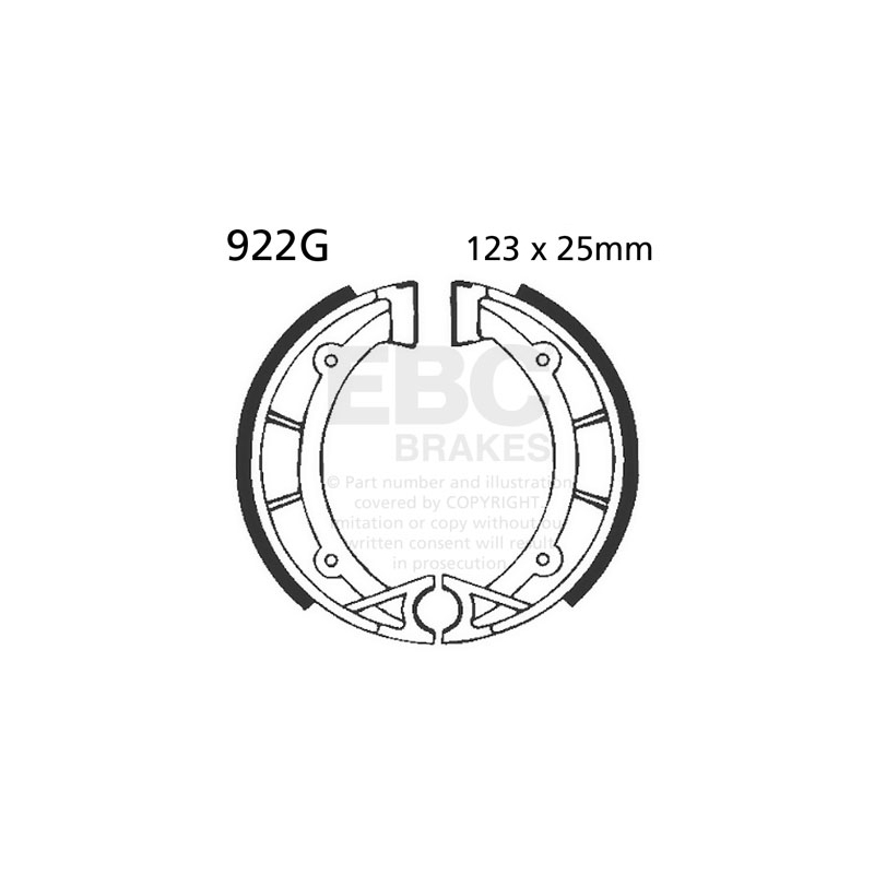 Brake shoe set EBC canelati