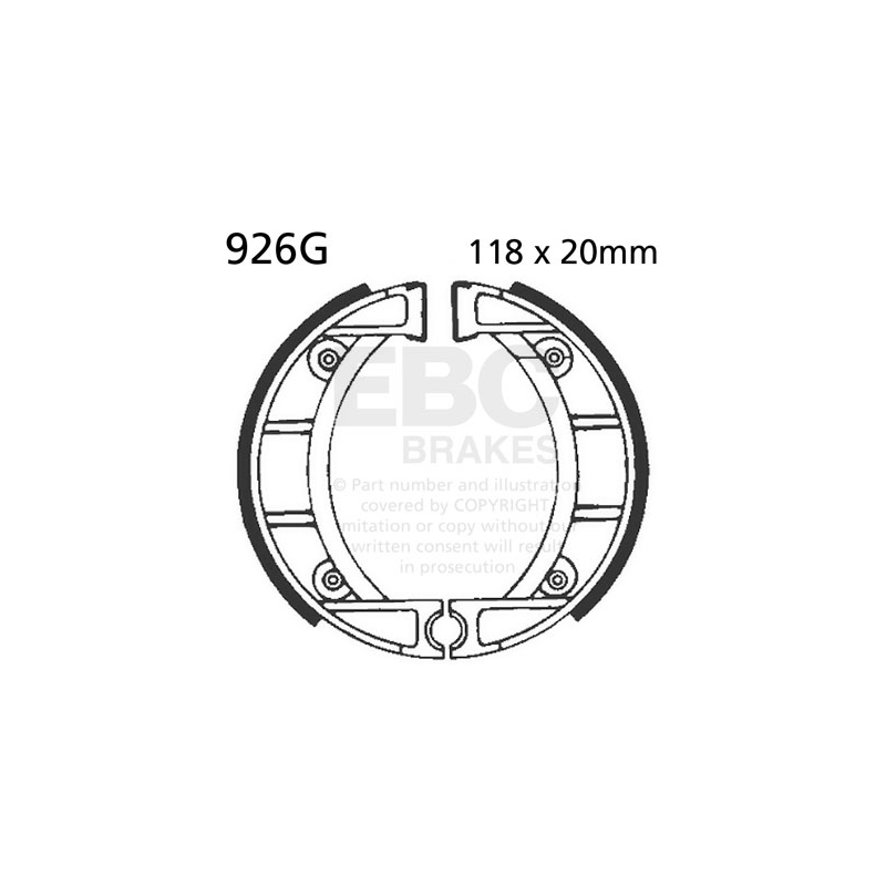 Brake shoe set EBC canelati